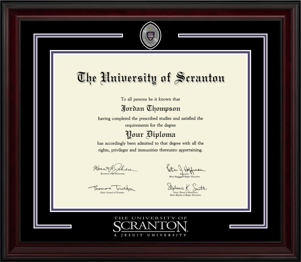 The University of Scranton Showcase Edition Diploma Frame in Encore