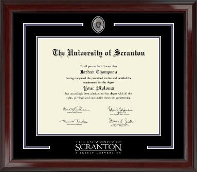 The University of Scranton diploma frame - Showcase Edition Diploma Frame in Encore