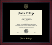 Bates College Gold Embossed Achievement Edition Diploma Frame in Academy