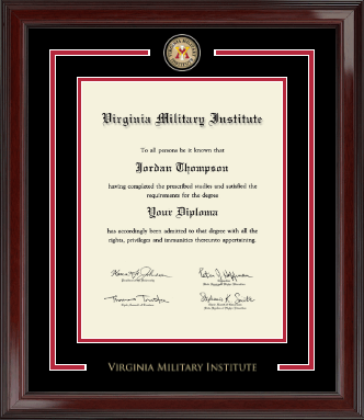 Virginia Military Institute diploma frame - Showcase Edition Diploma Frame in Encore