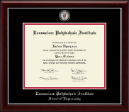 Rensselaer Polytechnic Institute diploma frame - Masterpiece Medallion Diploma Frame in Gallery Silver