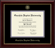 Ouachita Baptist University diploma frame - Gold Embossed Diploma Frame in Gallery