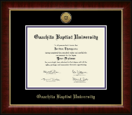 Ouachita Baptist University diploma frame - Gold Engraved Medallion Diploma Frame in Murano