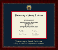 University of South Alabama diploma frame - Gold Engraved Medallion Diploma Frame in Sutton