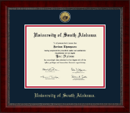 University of South Alabama Gold Engraved Medallion Diploma Frame in Sutton