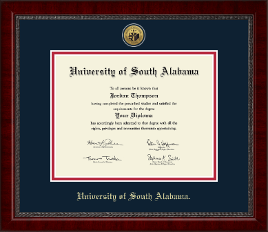 University of South Alabama diploma frame - Gold Engraved Medallion Diploma Frame in Sutton