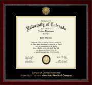University of Colorado Anschutz Medical Campus diploma frame - Gold Engraved Medallion Diploma Frame in Sutton