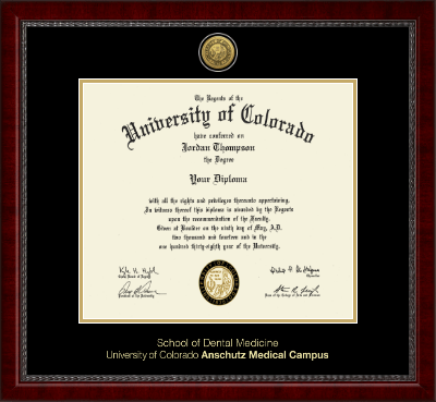 University of Colorado Anschutz Medical Campus diploma frame - Gold Engraved Medallion Diploma Frame in Sutton