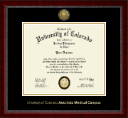 University of Colorado Anschutz Medical Campus Gold Engraved Medallion Diploma Frame in Sutton