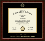 University of Colorado Anschutz Medical Campus diploma frame - Gold Embossed Diploma Frame in Murano