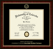 University of Colorado Anschutz Medical Campus diploma frame - Gold Embossed Diploma Frame in Murano