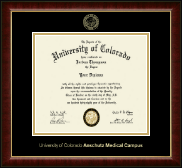 University of Colorado Anschutz Medical Campus Gold Embossed Diploma Frame in Murano