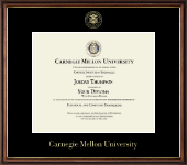 Carnegie Mellon University diploma frame - Gold Embossed Diploma Frame in Williamsburg