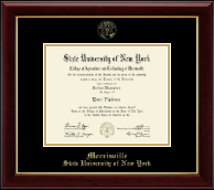 SUNY Morrisville diploma frame - Gold Embossed Diploma Frame in Gallery