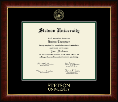 Stetson University diploma frame - Gold Embossed Diploma Frame in Murano