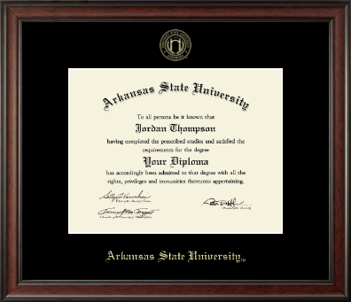 Arkansas State University at Jonesboro diploma frame - Gold Embossed Diploma Frame in Studio