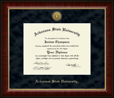 Arkansas State University at Jonesboro diploma frame - Gold Engraved Medallion Diploma Frame in Murano