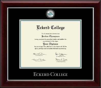 Eckerd College diploma frame - Masterpiece Medallion Diploma Frame in Gallery Silver