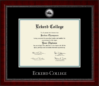 Eckerd College diploma frame - Silver Engraved Medallion Diploma Frame in Sutton