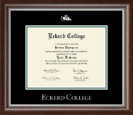 Eckerd College Silver Embossed Diploma Frame in Devonshire