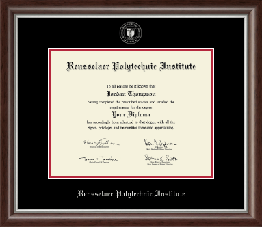 Rensselaer Polytechnic Institute diploma frame - Silver Embossed Diploma Frame in Devonshire