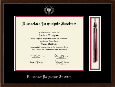 Rensselaer Polytechnic Institute diploma frame - Tassel & Cord Diploma Frame in Delta