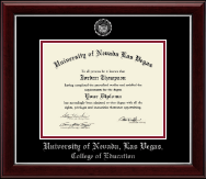 University of Nevada Las Vegas diploma frame - Silver Embossed Diploma Frame in Gallery Silver