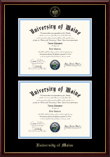 The University of Maine Orono Double Diploma Frame in Galleria