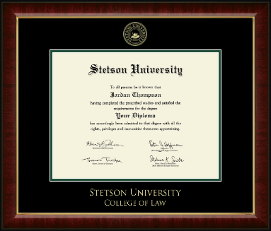 Stetson University diploma frame - Gold Embossed Diploma Frame in Murano