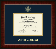 Smith College Gold Embossed Diploma Frame in Murano