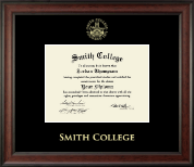 Smith College Gold Embossed Diploma Frame in Studio