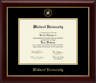 Waldorf University Gold Embossed Diploma Frame in Gallery