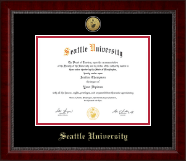 Seattle University Gold Engraved Medallion Diploma Frame in Sutton
