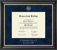 Connecticut College Regal Edition Diploma Frame in Noir