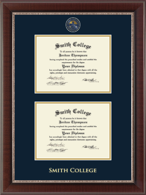 Smith College diploma frame - Masterpiece Medallion Double Diploma Frame in Chateau