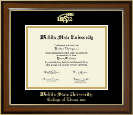 Wichita State University Gold Embossed Diploma Frame in Westwood