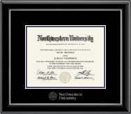 University of South Florida diploma frame - Silver Embossed Diploma Frame in Onyx Silver