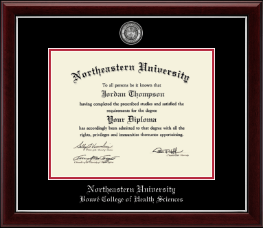 Northeastern University diploma frame - Masterpiece Medallion Diploma Frame in Gallery Silver