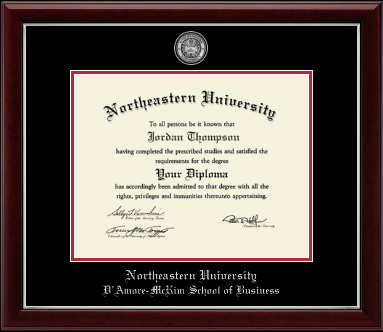 Northeastern University diploma frame - Masterpiece Medallion Diploma Frame in Gallery Silver