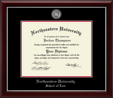 Northeastern University diploma frame - Masterpiece Medallion Diploma Frame in Gallery Silver