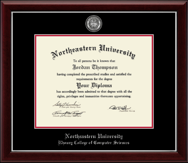 Northeastern University diploma frame - Masterpiece Medallion Diploma Frame in Gallery Silver