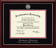 Northeastern University diploma frame - Masterpiece Medallion Diploma Frame in Gallery Silver