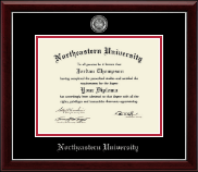 Northeastern University diploma frame - Masterpiece Medallion Diploma Frame in Gallery Silver