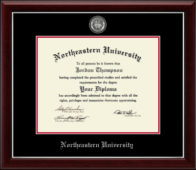 Northeastern University diploma frame - Masterpiece Medallion Diploma Frame in Gallery Silver
