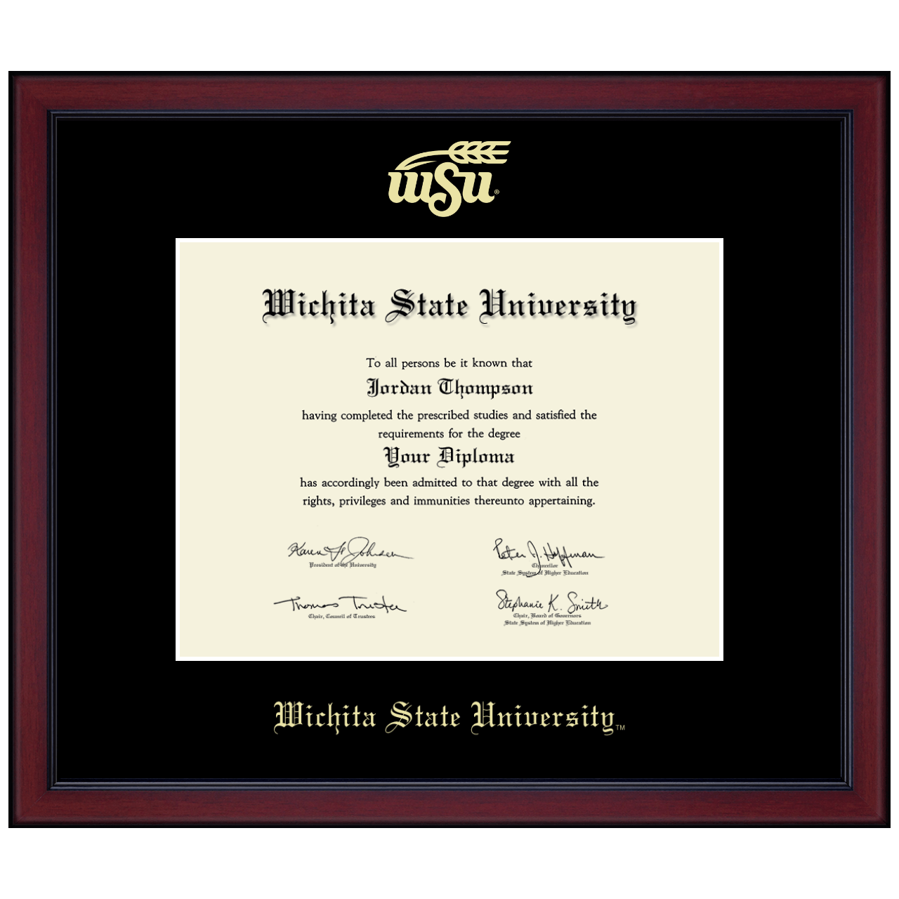 Gold Embossed Achievement Edition Diploma Frame in Academy Wichita
