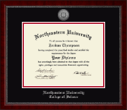 Northeastern University diploma frame - Silver Engraved Medallion Diploma Frame in Sutton