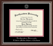 Northeastern University diploma frame - Silver Embossed Diploma Frame in Devonshire
