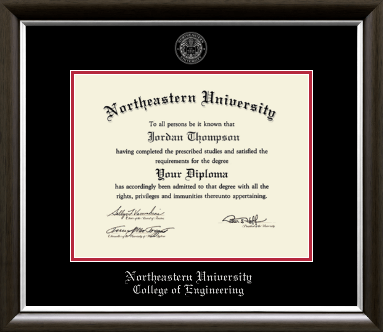 Northeastern University diploma frame - Silver Embossed Diploma Frame in Devonshire