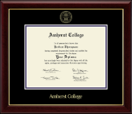 Amherst College diploma frame - Gold Embossed Diploma Frame in Gallery