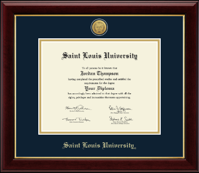 Saint Louis University diploma frame - Gold Engraved Medallion Diploma Frame in Gallery